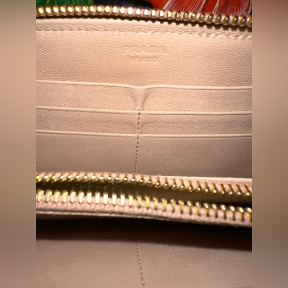 Prada Nappa Gaufre Zip Around Wallet Cipria serial # 107 - Picture 5 of 6